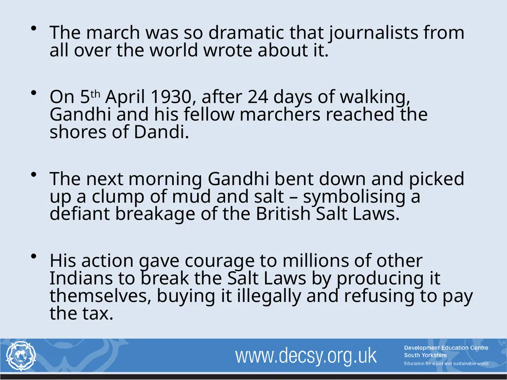 Non-violent Action: A Force for Change Case study - slide 9 of 20