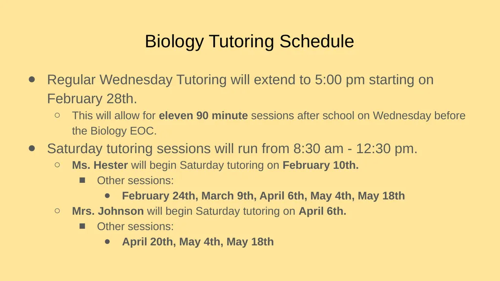 Welcome End of Course Testing and Tutoring EOC - slide 7 of 28