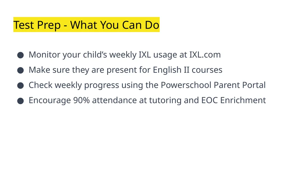 Welcome End of Course Testing and Tutoring EOC - slide 21 of 28