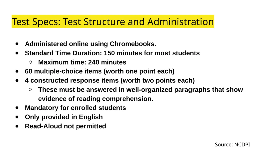 Welcome End of Course Testing and Tutoring EOC - slide 18 of 28