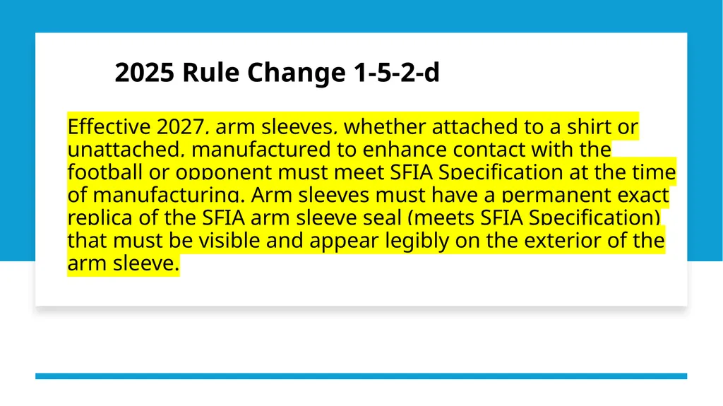 2025 NFHS Football Rule & Editorial Changes Dan - slide 5 of 14