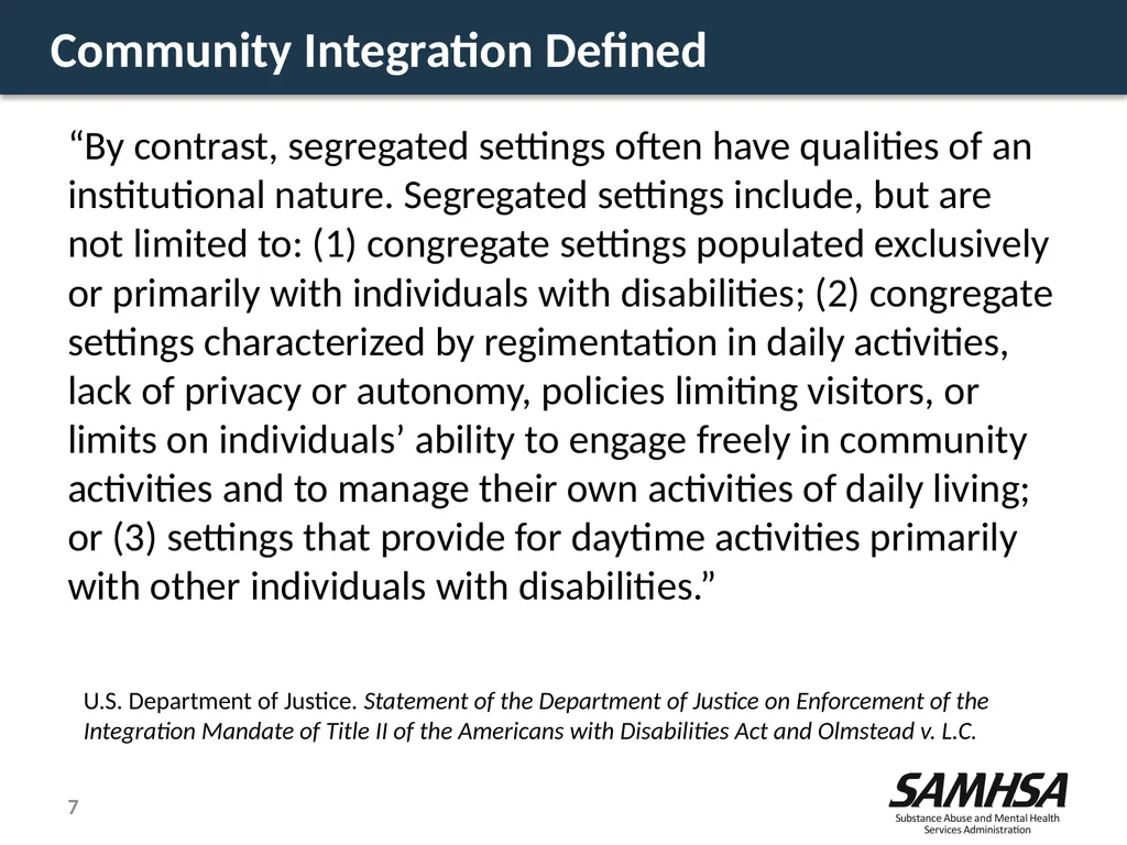 Olmstead Planning – Where do we stand? Kevin - slide 7 of 37