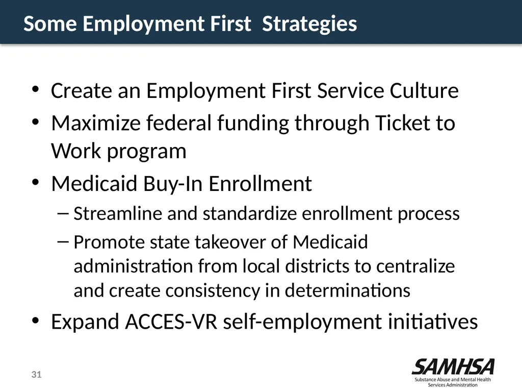 Olmstead Planning – Where do we stand? Kevin - slide 31 of 37
