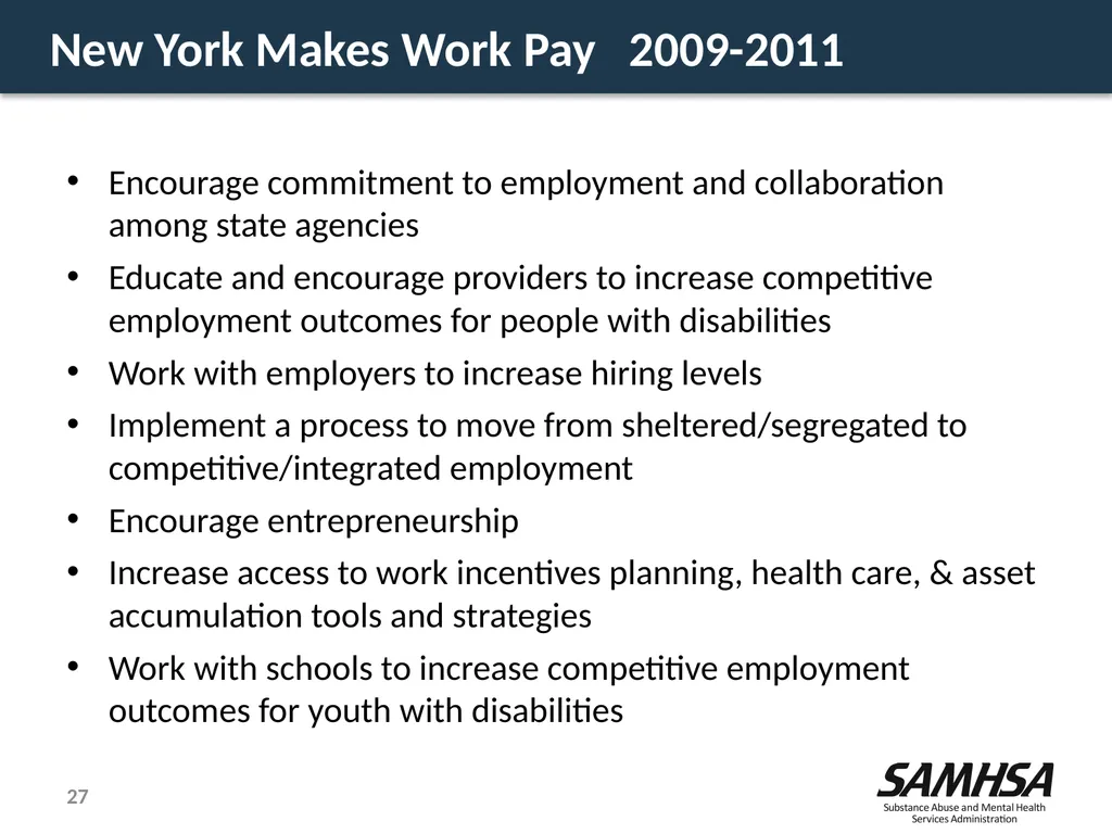 Olmstead Planning – Where do we stand? Kevin - slide 27 of 37