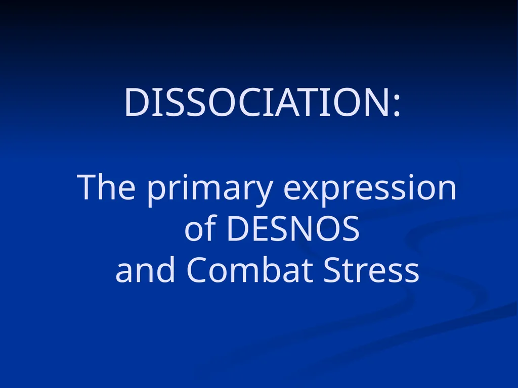 DISSOCIATION THEORY, NEUROPLASTICITY AND THE - slide 58 of 98