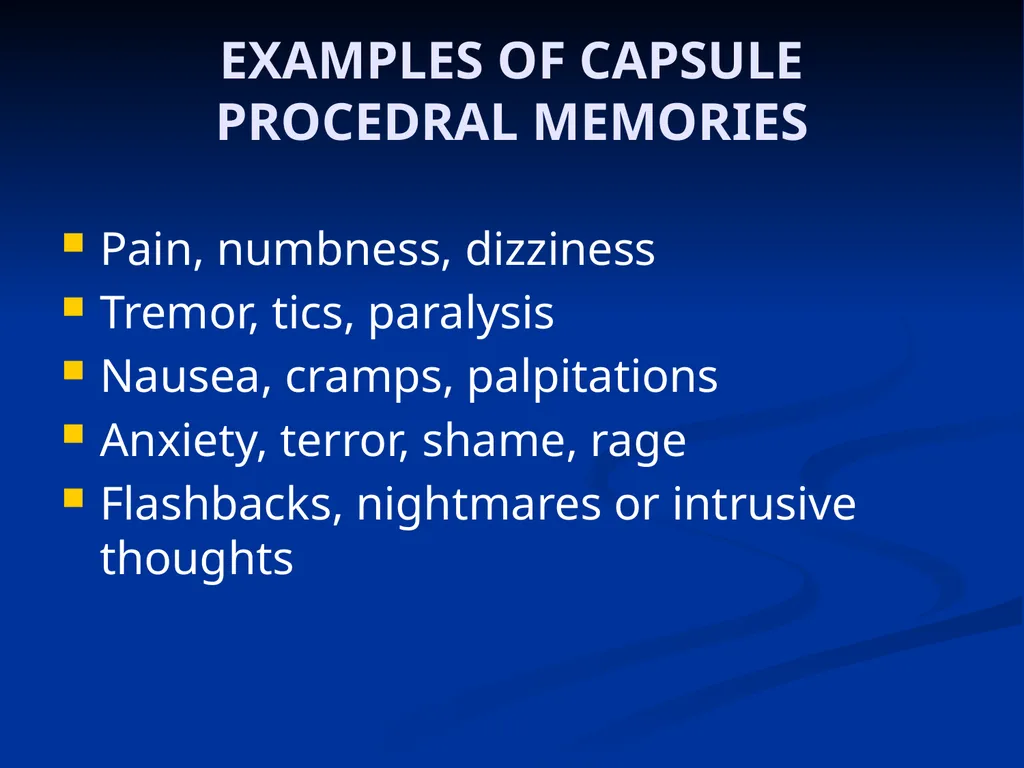 DISSOCIATION THEORY, NEUROPLASTICITY AND THE - slide 67 of 98