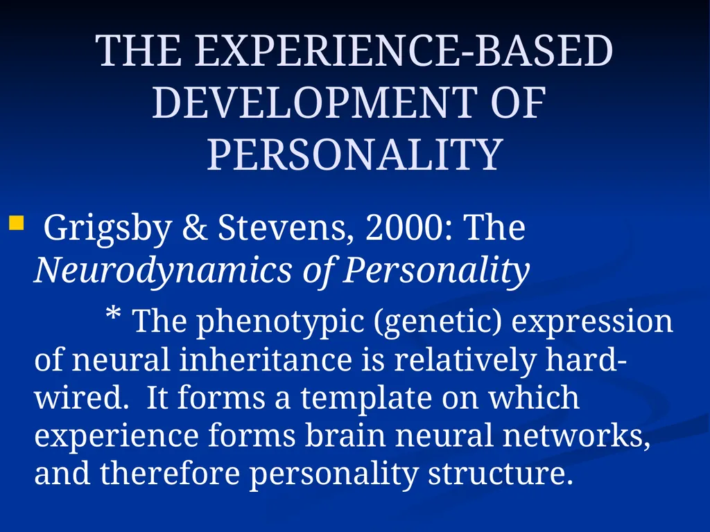 DISSOCIATION THEORY, NEUROPLASTICITY AND THE - slide 26 of 98