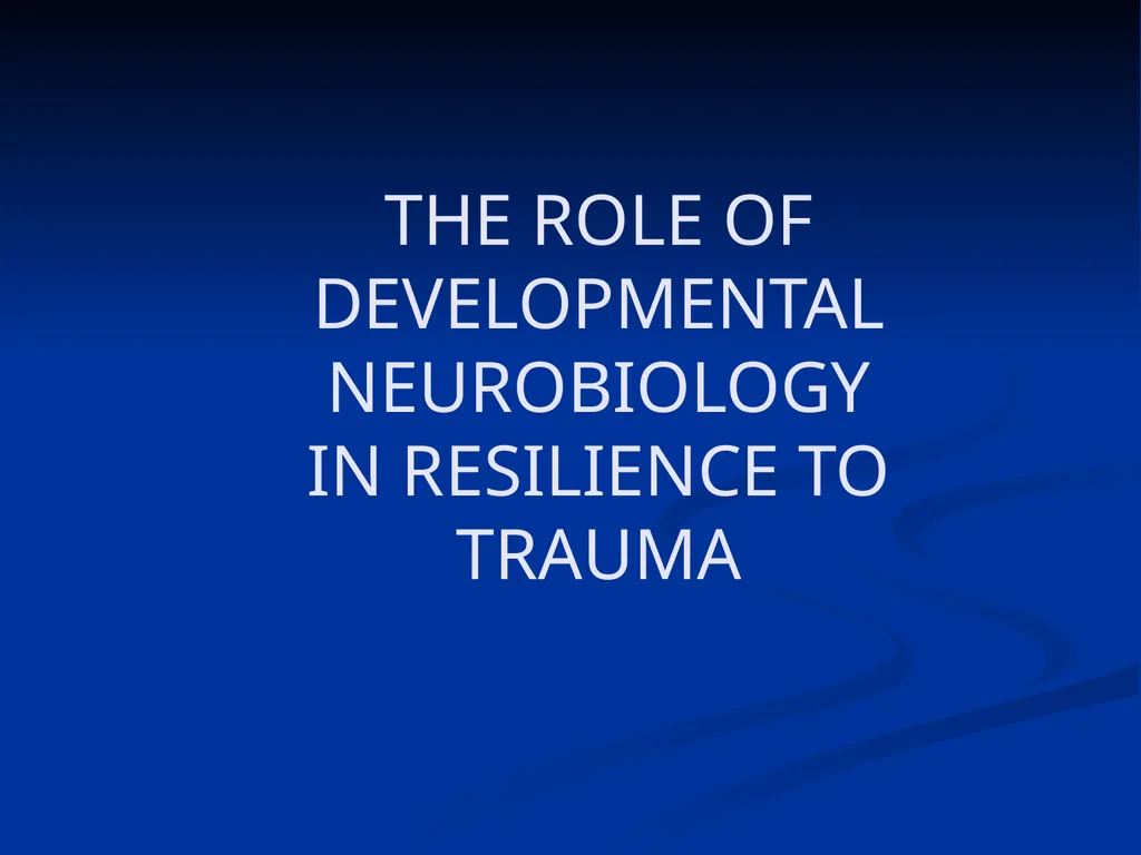 DISSOCIATION THEORY, NEUROPLASTICITY AND THE - slide 21 of 98