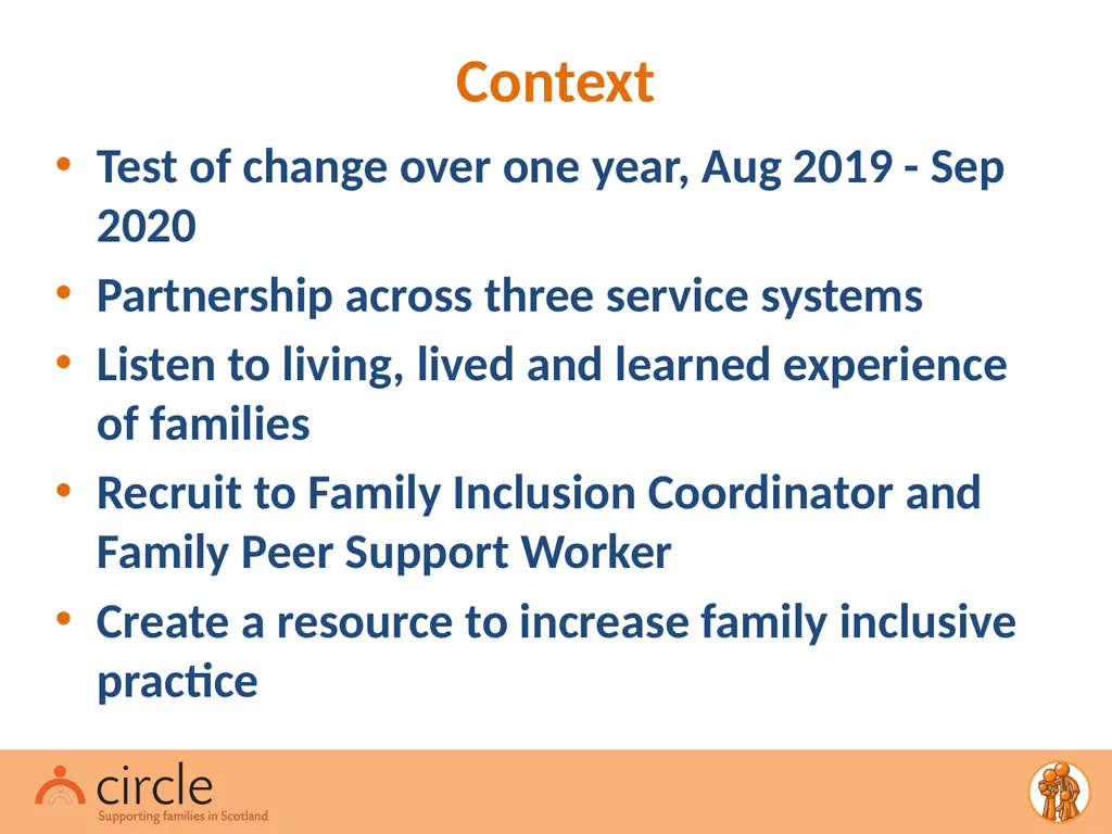 Conversations for Change A Systems Change Project - slide 2 of 26