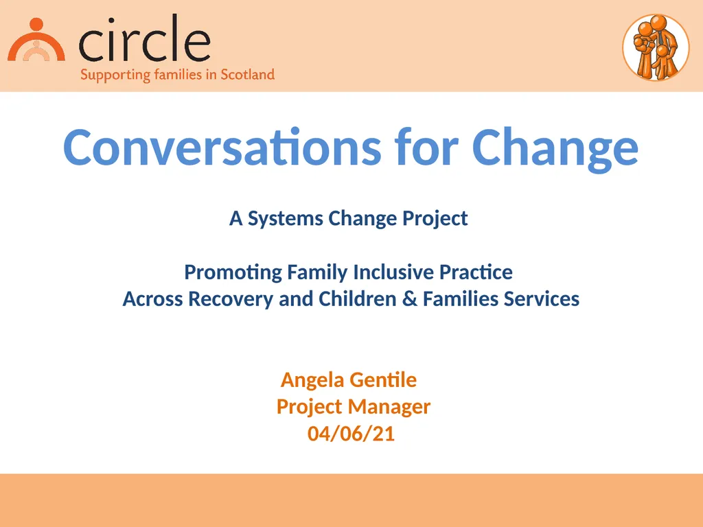Conversations for Change A Systems Change Project - slide 1 of 26