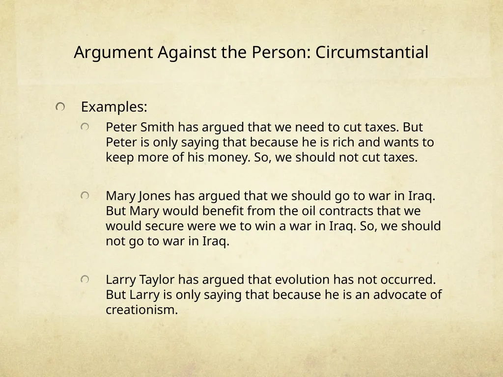 Logic & Critical Reasoning Informal Fallacy Guide - slide 17 of 48