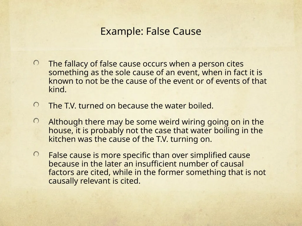 Logic & Critical Reasoning Informal Fallacy Guide - slide 36 of 48