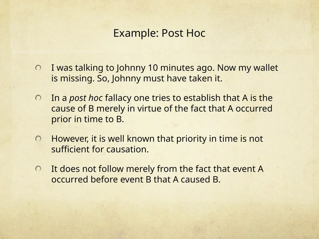 Logic & Critical Reasoning Informal Fallacy Guide - slide 34 of 48