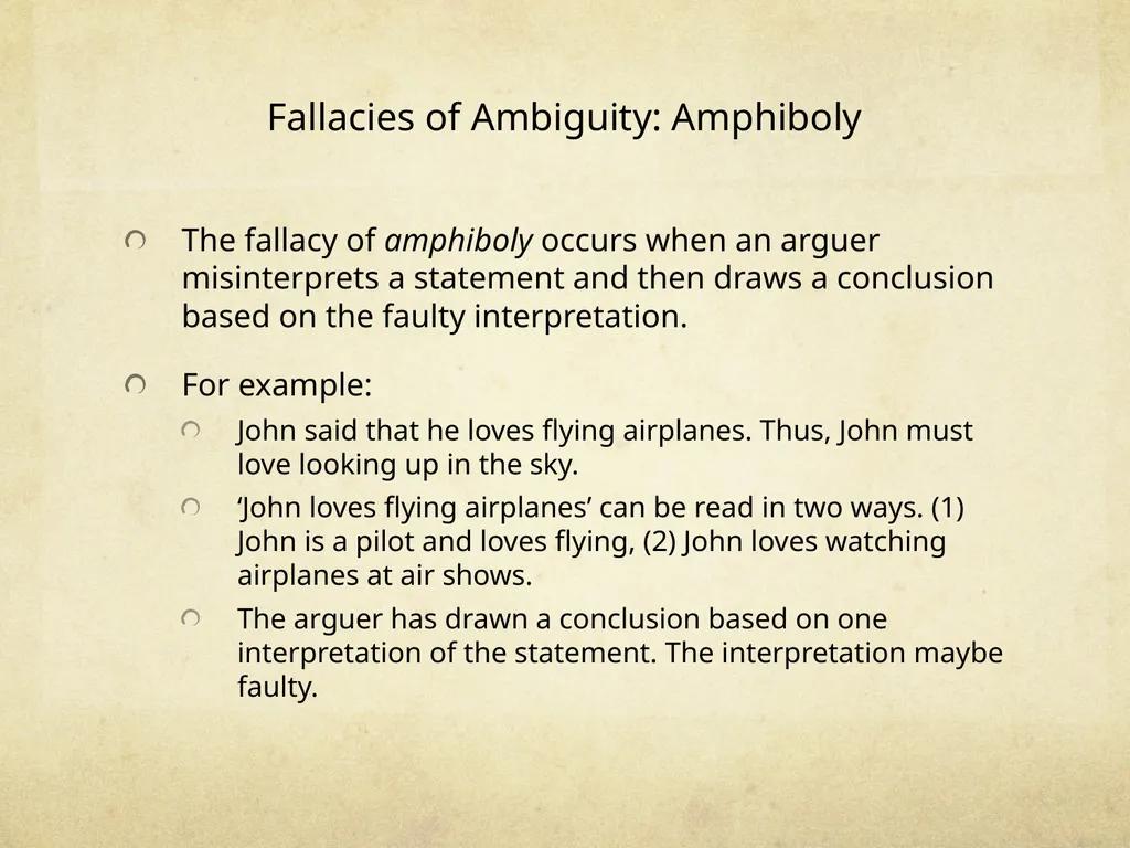 Logic & Critical Reasoning Informal Fallacy Guide - slide 44 of 48