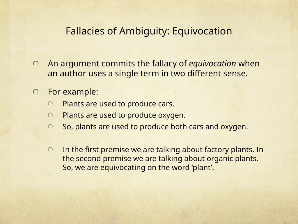 Logic & Critical Reasoning Informal Fallacy Guide - slide 43 of 48