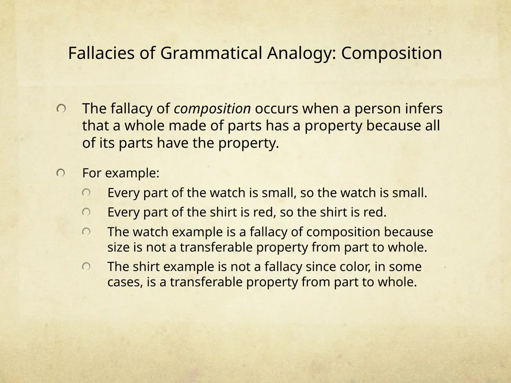 Logic & Critical Reasoning Informal Fallacy Guide - slide 45 of 48