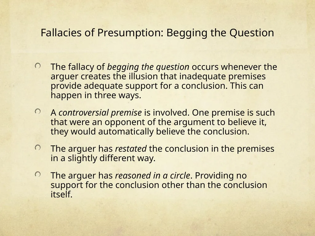 Logic & Critical Reasoning Informal Fallacy Guide - slide 37 of 48