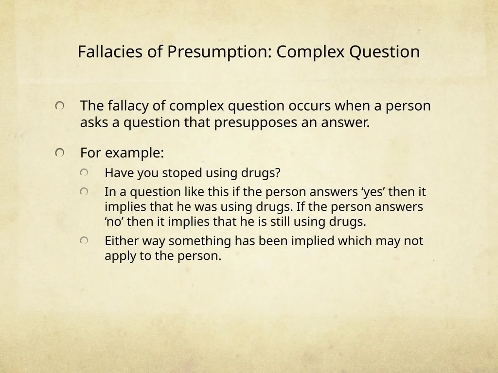 Logic & Critical Reasoning Informal Fallacy Guide - slide 40 of 48
