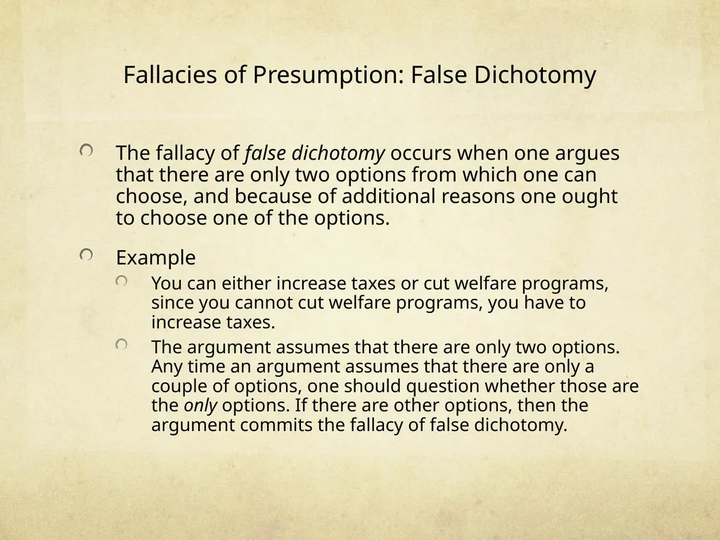 Logic & Critical Reasoning Informal Fallacy Guide - slide 41 of 48