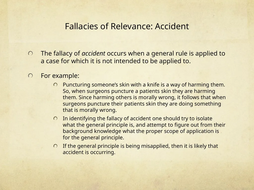 Logic & Critical Reasoning Informal Fallacy Guide - slide 19 of 48