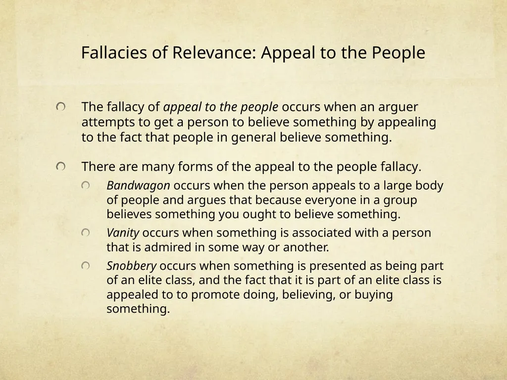 Logic & Critical Reasoning Informal Fallacy Guide - slide 13 of 48