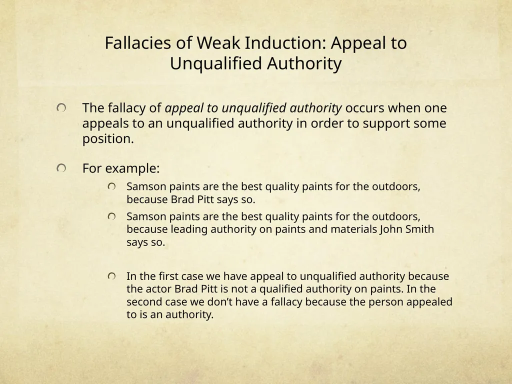 Logic & Critical Reasoning Informal Fallacy Guide - slide 26 of 48