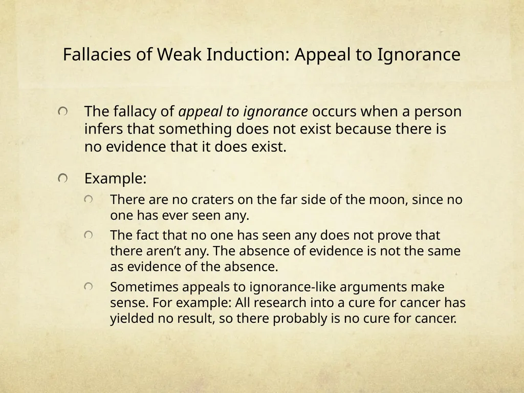 Logic & Critical Reasoning Informal Fallacy Guide - slide 27 of 48