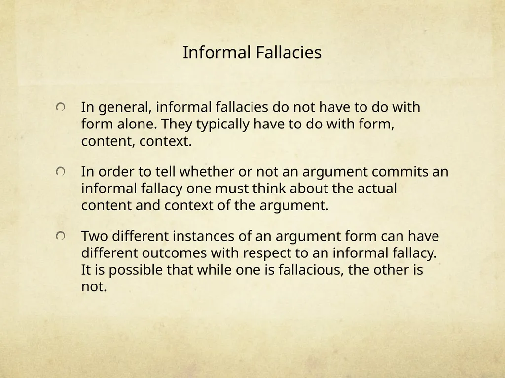 Logic & Critical Reasoning Informal Fallacy Guide - slide 5 of 48