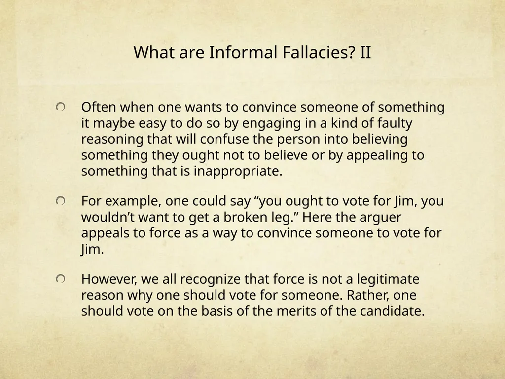Logic & Critical Reasoning Informal Fallacy Guide - slide 8 of 48
