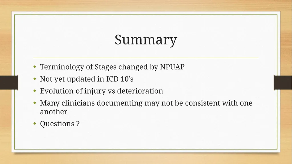 Pressure Ulcers/Injuries Changes in Terminology - slide 12 of 13