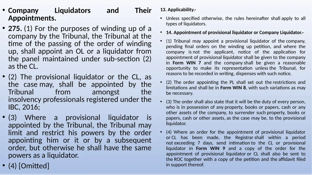 COMPANIES (WINDING UP) RULES, 2020 AN OVERVIEW - slide 10 of 110