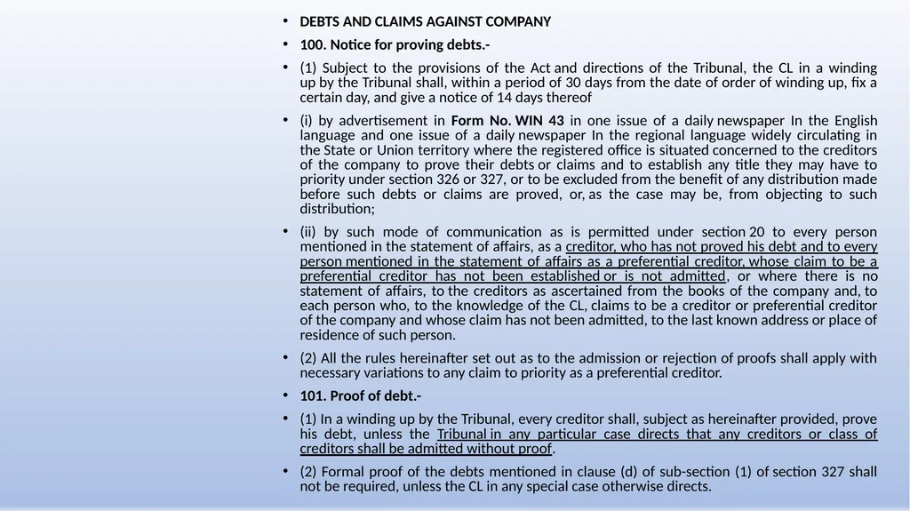 COMPANIES (WINDING UP) RULES, 2020 AN OVERVIEW - slide 25 of 110