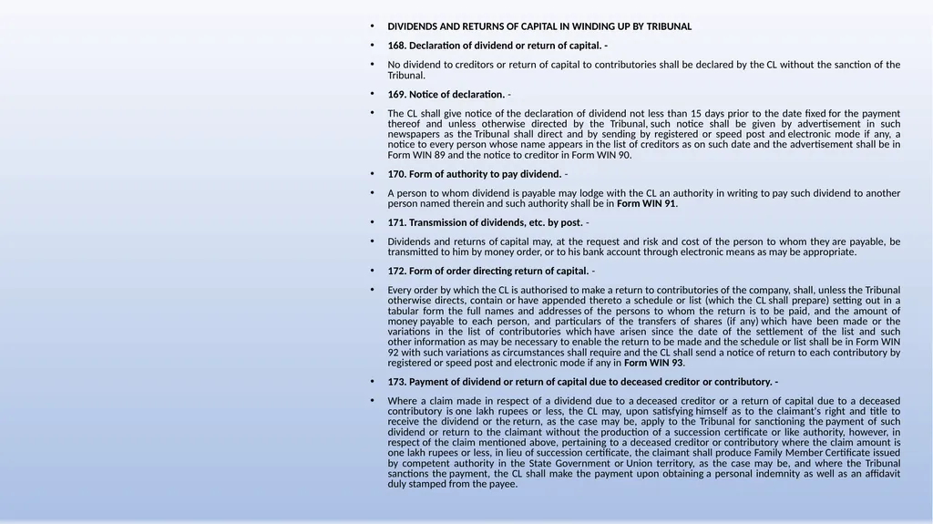 COMPANIES (WINDING UP) RULES, 2020 AN OVERVIEW - slide 95 of 110