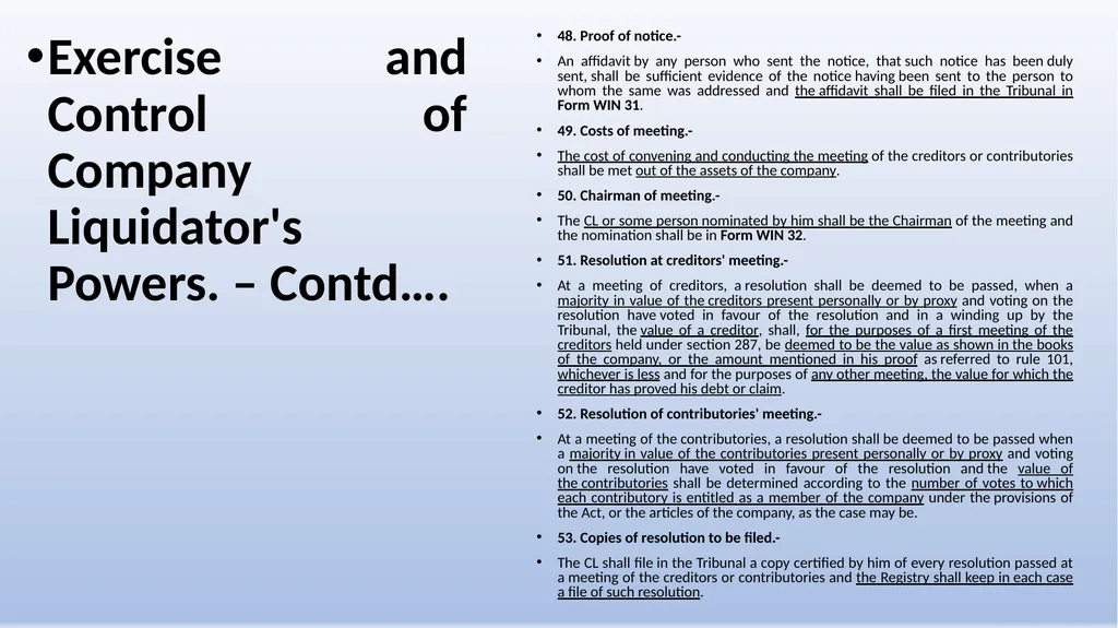 COMPANIES (WINDING UP) RULES, 2020 AN OVERVIEW - slide 40 of 110