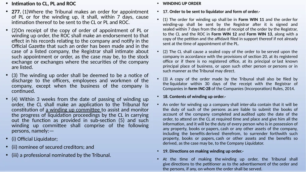 COMPANIES (WINDING UP) RULES, 2020 AN OVERVIEW - slide 13 of 110