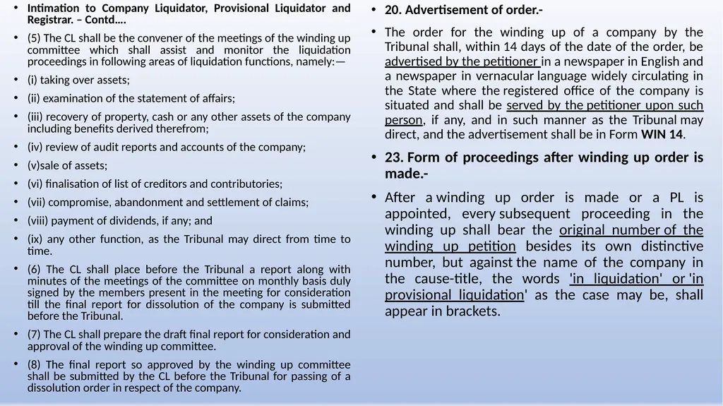 COMPANIES (WINDING UP) RULES, 2020 AN OVERVIEW - slide 14 of 110
