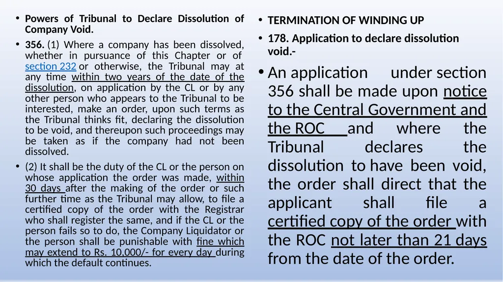 COMPANIES (WINDING UP) RULES, 2020 AN OVERVIEW - slide 99 of 110