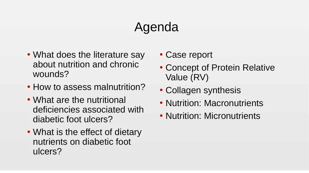 Nutrition and Wound Healing Wednesday, October 2, - slide 2 of 19