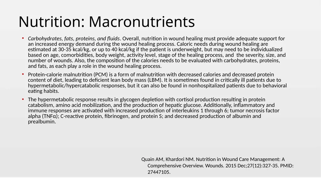 Nutrition and Wound Healing Wednesday, October 2, - slide 11 of 19