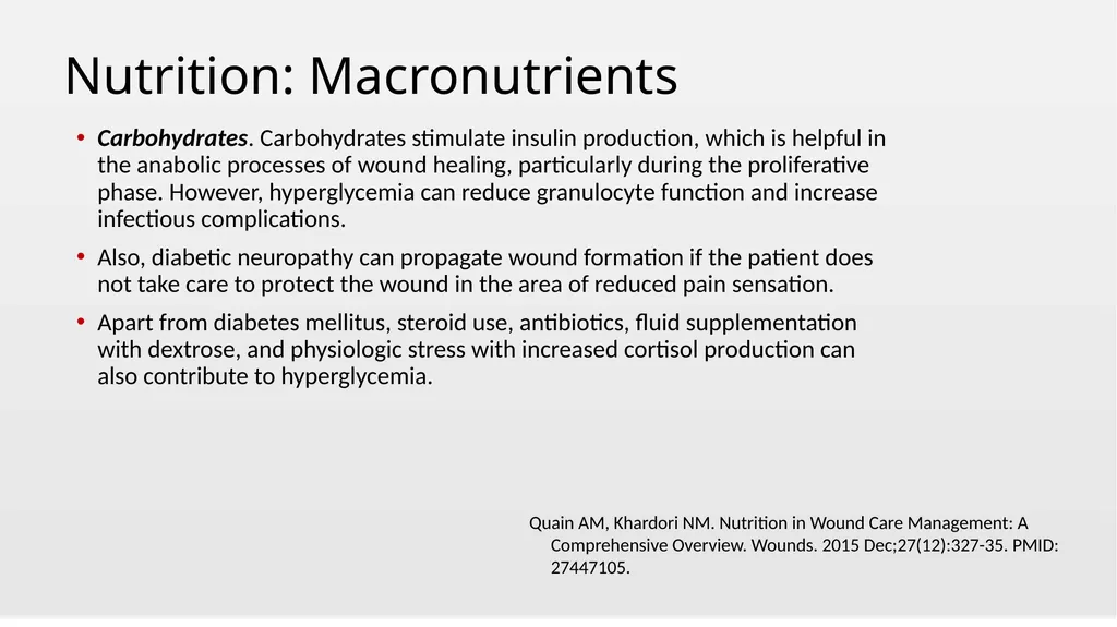 Nutrition and Wound Healing Wednesday, October 2, - slide 12 of 19