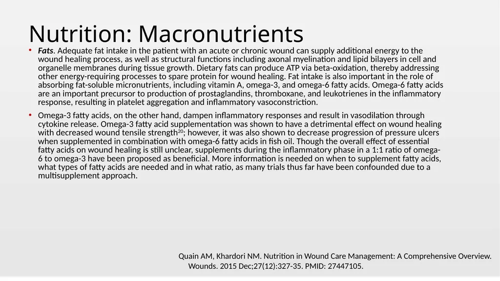 Nutrition and Wound Healing Wednesday, October 2, - slide 13 of 19