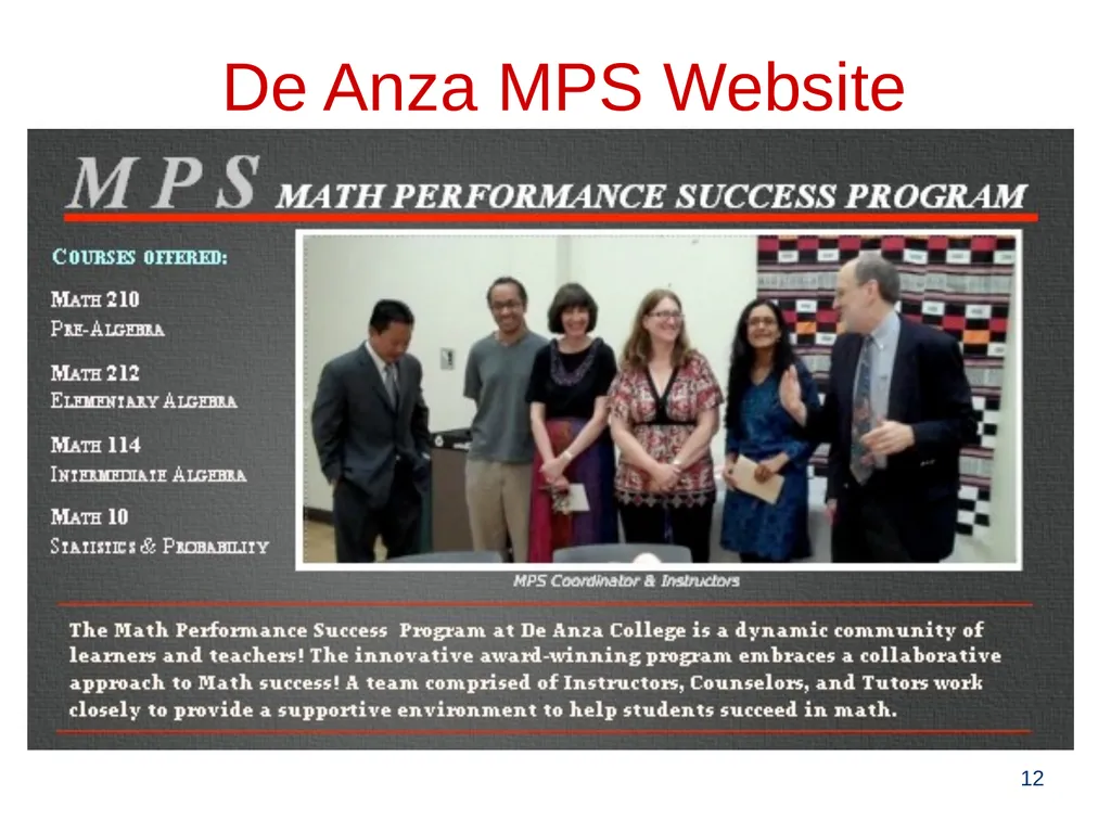Math Performance Success Diane Mathios - slide 12 of 34