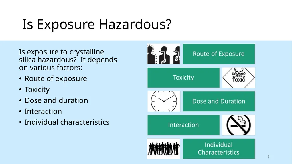 Respirable Crystalline Silica Employee Safety - slide 9 of 31