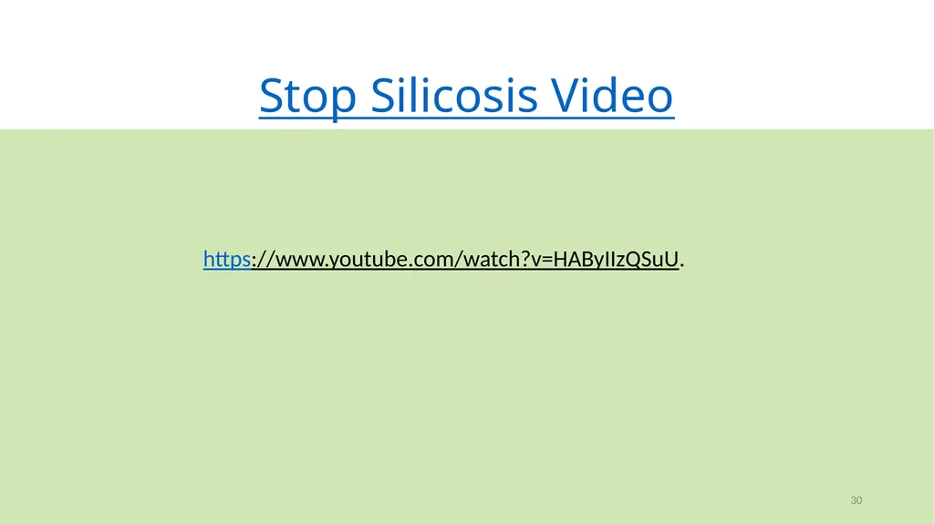Respirable Crystalline Silica Employee Safety - slide 30 of 31