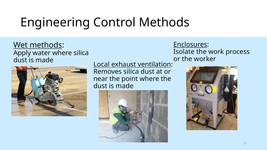 Respirable Crystalline Silica Employee Safety - slide 15 of 31