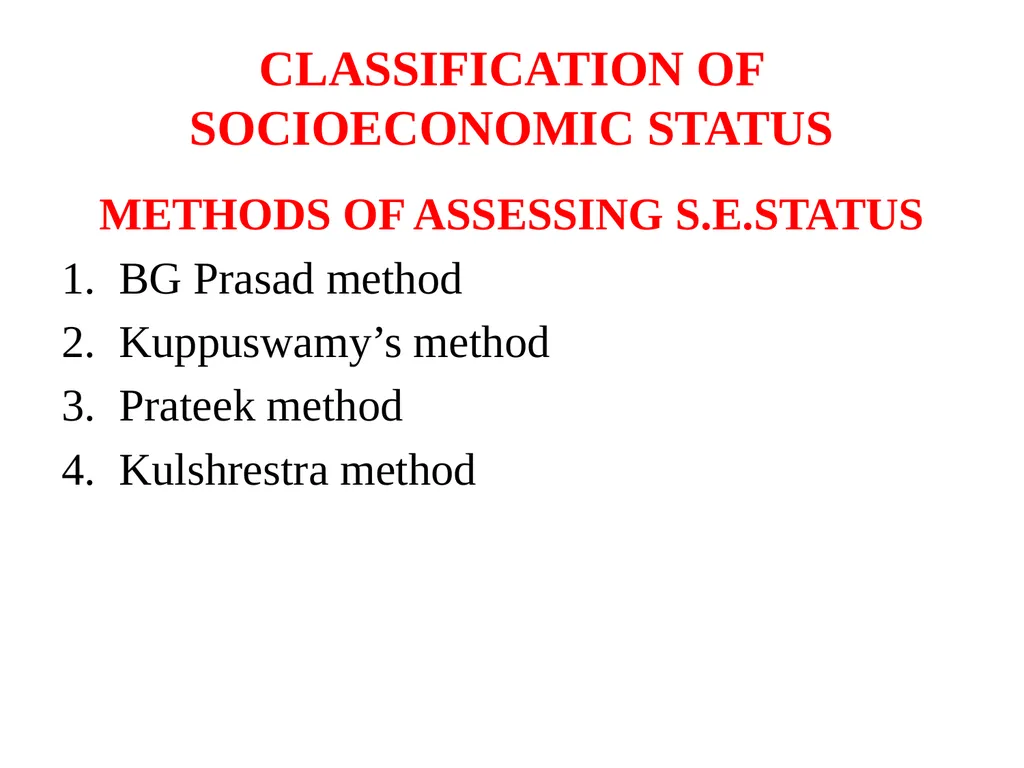 SOCIOECONOMIC STATUS INTRODUCTION Three variables - slide 3 of 33