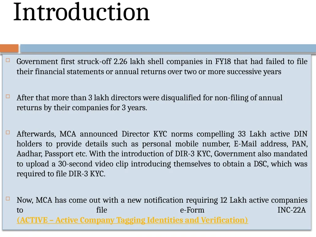 COMPLIANCE CALENDER Introduction Government first - slide 3 of 63