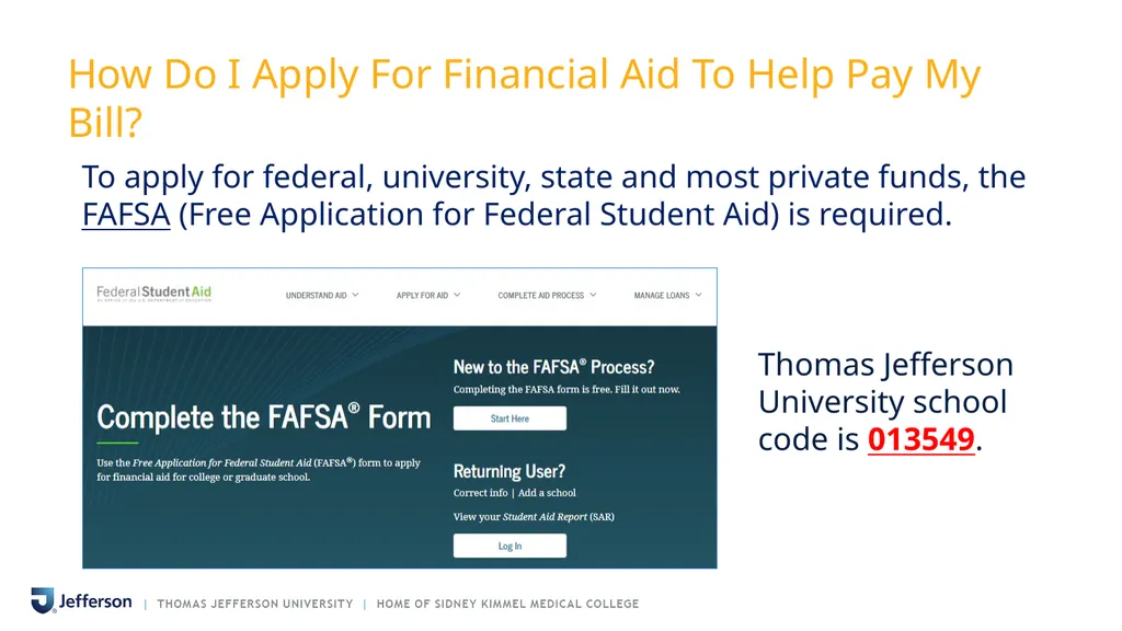 PAYING YOUR BILL AT THOMAS JEFFERSON UNIVERSITY - slide 19 of 26