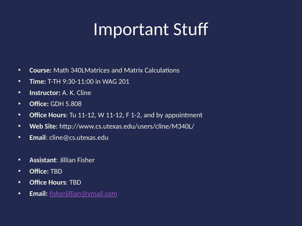 Math 340L - CS What’s this all about? What Shall - slide 5 of 55