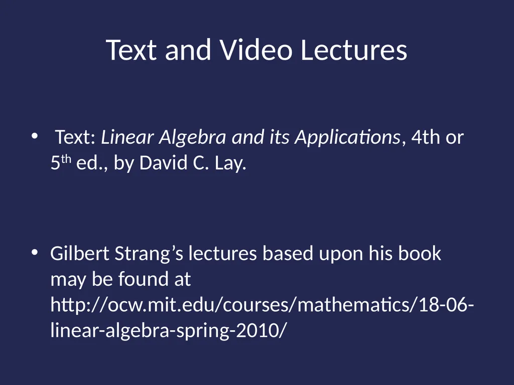 Math 340L - CS What’s this all about? What Shall - slide 6 of 55
